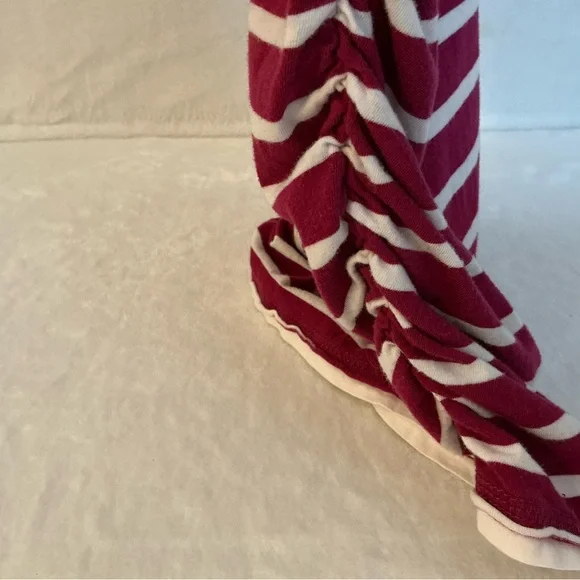 Motherhood Maternity Crimson and Ivory Striped Maternity Shirt - Picture 4 of 7